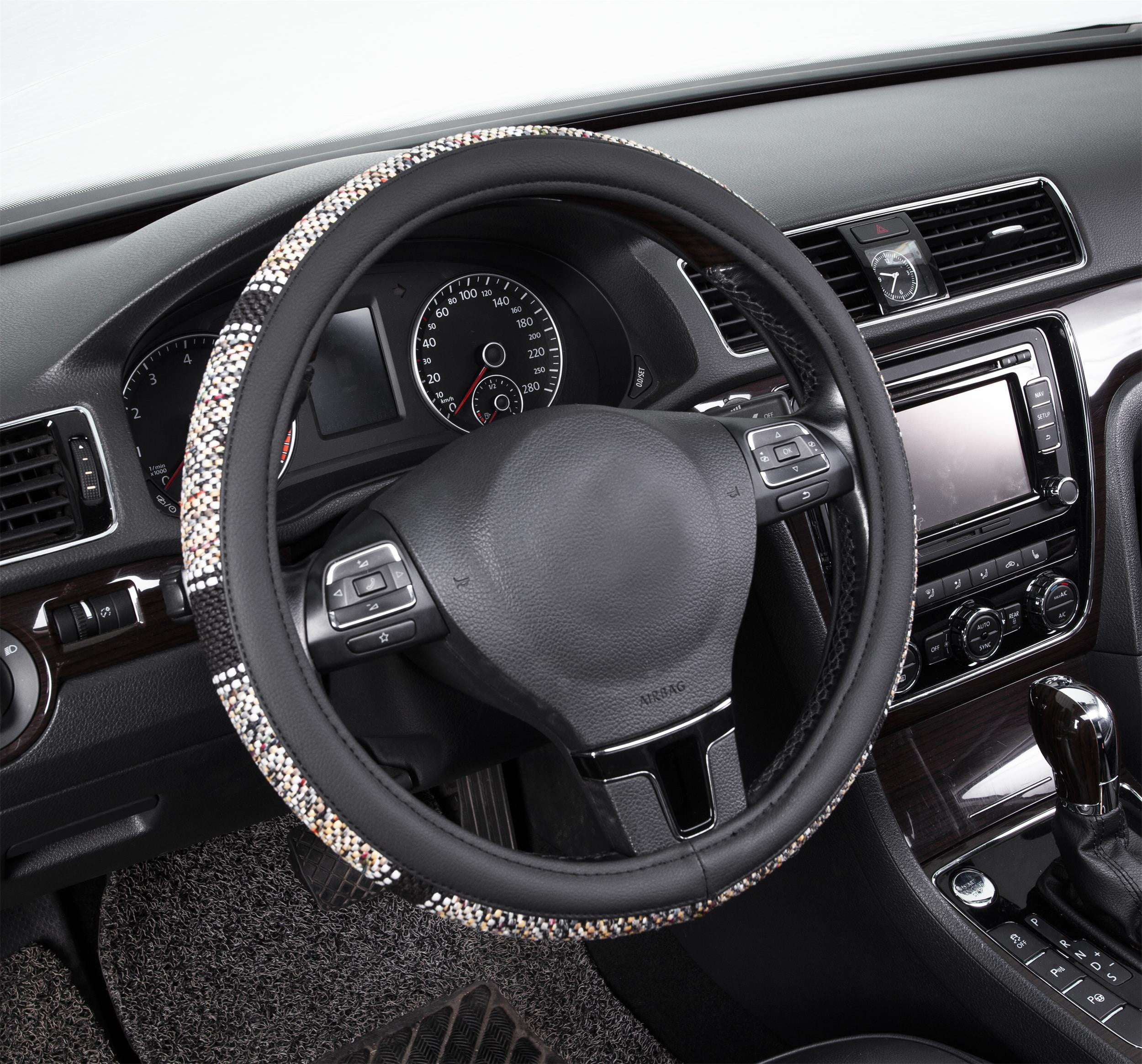 Auto Drive 1PC Heavy Duty Truck Steering Wheel Cover Saddle Blanket Orange - Universal Fit, 21SWC02