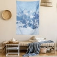 thumbnail image 2 of Farmhouse Decor Tapestry, Snowy Summit of Alps over Clouds Scene at Winter Wilderness in Nature, Wall Hanging for Bedroom Living Room Dorm Decor, 40W X 60L Inches, White Blue , by Ambesonne, 2 of 5
