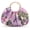 Purple, variant on NCY Women's Sequin Floral Clutch with Bamboo Handle Ruched Crescent Handbag for Evening Party Summer Vacation Beach Bag