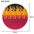thumbnail image 2 of 60 Inch Round Lace Tablecloth Water Resistant Washable, Fire Hot Print, 2 of 5