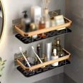 thumbnail image 3 of Bathroom Storage Wall Mount Shampoo Makeup Storage Holder Bathroom Shelf Rack, 3 of 4