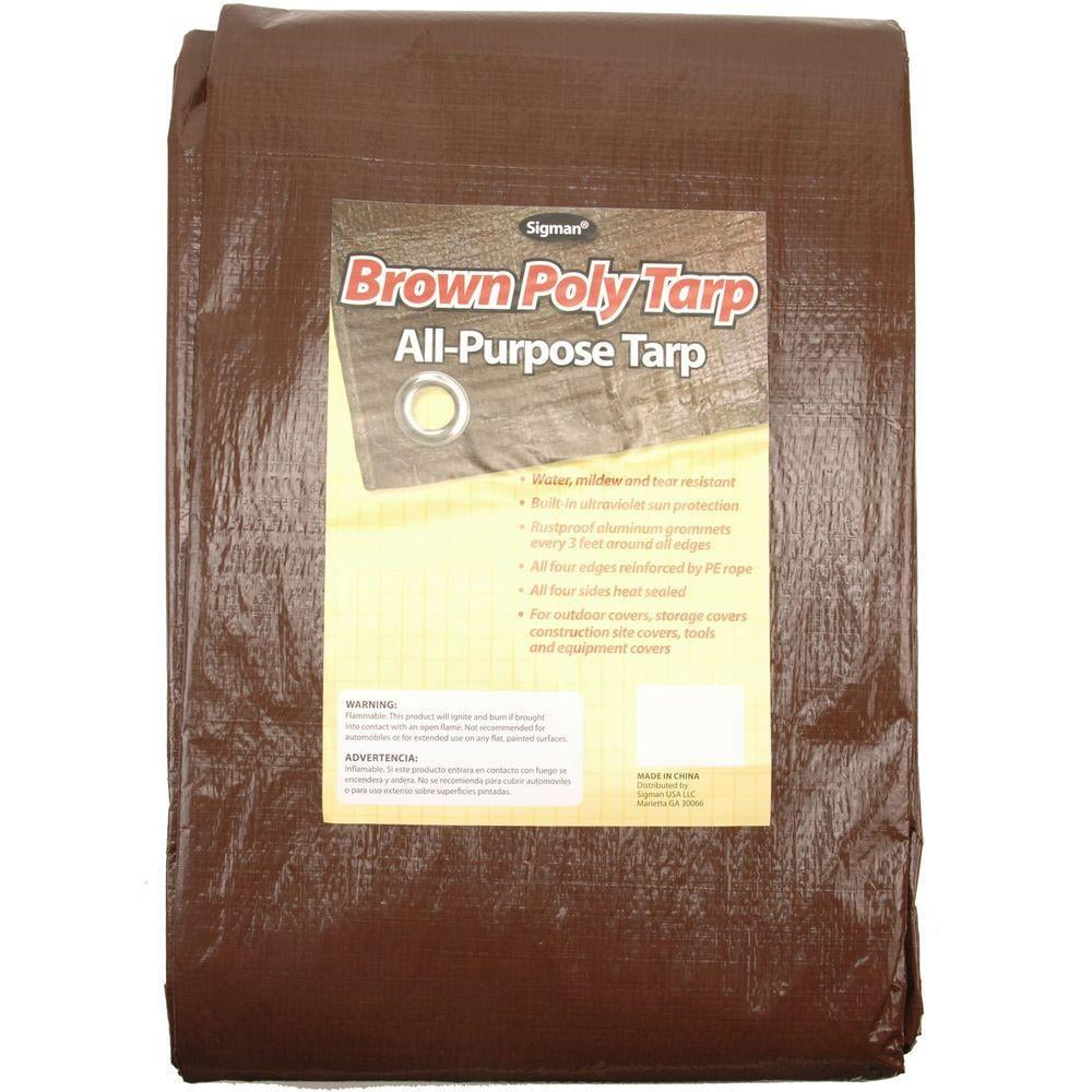 BEIGE HEAVY DUTY POLY TARP w//UV BLOCKER 24/' x 30/' TAN