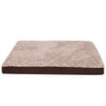 thumbnail image 5 of FurHaven Pet Products Two-Tone Faux Fur & Suede Deluxe Memory Foam Pet Bed for Dogs & Cats - Espresso, Large, 5 of 13