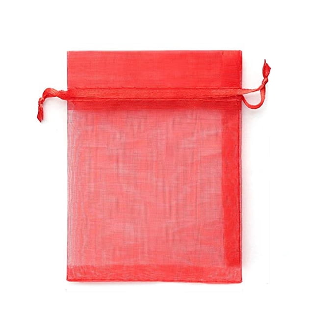 Riwesomey 50 paquete/lote bolsa de protección de frutas de malla multicolor con cierre de cordón bolsa a prueba de insectos bolsa de malla Jardín y Patio rojo 10*12 CM