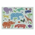 thumbnail image 1 of African Cutting Board, Arrangement of Wild Animal Design Filled with Various Floral Ornamental Forms, Decorative Tempered Glass Cutting and Serving Board, Small Size, Multi, by Ambesonne, 1 of 1