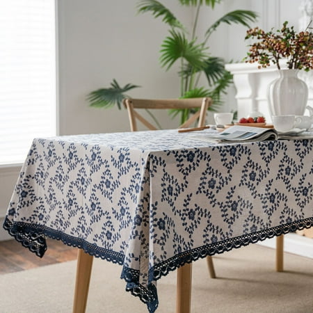 

Reusable Decorative Lace Table Cloth - Soft Plum Blossom Pattern Tablecover