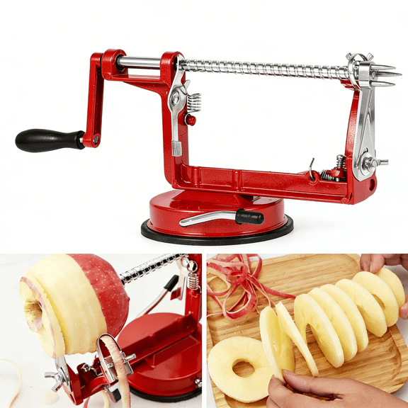 Apple Peeler Corer 3 In 1 Fruit Peeler Slicer Corer Kitchen Tool Sharp Fruit Peel Remover Machine with Suction Base for Fruit