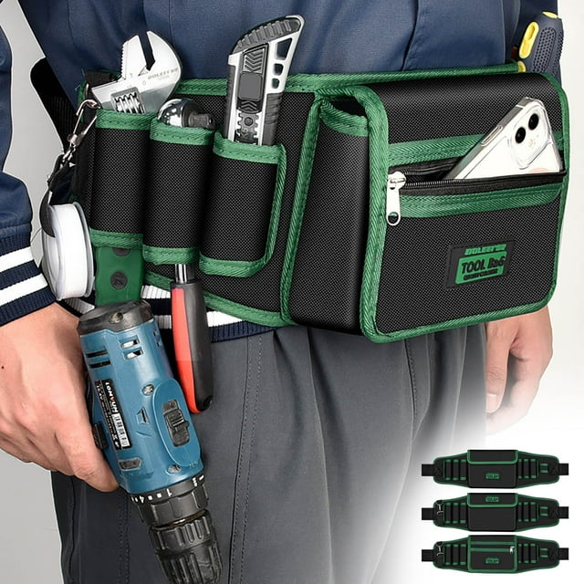 Bolsa de herramientas eléctrica impermeable, Mochila robusta para electricistas, Material cuero resistente, Diseño ajustado al cuerpo, Para mantenimiento industrial, Compartimento extraíble, Tiras