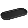 thumbnail image 1 of Dispensador de jabón ovalado Luxspire Vanity Tray de resina negra mate, 1 of 7