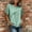 Mint Green, variant on CYMMPU Women's Summer Linen Blend Blouse, Loose Fit with Fringe Trim, Short Sleeve Casual Tunic for Boho Style White S