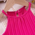 thumbnail image 4 of Short Sleeveless Top and Short Pants Set for Kids, Polyester Spandex Blend, Round Neck, Elastic Waist, Ruffle Hem, Solid Color, for Boys and Girls, 4 of 9