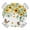 White, variant on Palm Tree Round Tablecloth for 55-60 Inch Tables,Fitted Table Cover with Elastic Edge,Sage Green Tropical Nature Plant Watercolor Waterproof Outdoor Table Cloth Protector for Patio Garden Dinner