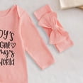 thumbnail image 5 of CAICJ98 Newborn Baby Girls Clothes Letter Embroidery Onesie Long Sleeve Romper Newborn Winter Clothes Coming Home Fall Spring Outfit (Light Pink,NewBorn), 5 of 6