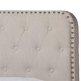 thumbnail image 4 of Bowery Hill Transitional King Size Beige Upholstered Button Tufted Panel Bed, 4 of 10