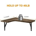 thumbnail image 3 of 4PCS Wall Mounted Corner Floating Shelves Rustic Wood for Bedroom, Living Room, 3 of 7