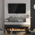 thumbnail image 5 of Floating TV Shelf, 55" Floating TV Stand with Storage, Floating Entertainment Center for Wall, Floating Shelf for Under TV, Living Room, Grey, 5 of 14