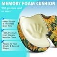 thumbnail image 5 of Premium Sunflower Pattern Memory Foam Seat Cushion Ergonomic Chair Pad for Office Chair, Car, Airplane & Bleachers Sciatica, Tailbone Hip & Back Pain Relief - Chair Cushion for Long Office Workers., 5 of 5