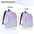 thumbnail image 3 of Naloa Fish Scale1 Canvas Backpack for Men Women Rucksack Casual Travel Daypack College Tote Satchel Bookbag for Teens-Small, 3 of 7