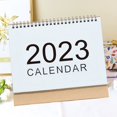 thumbnail image 3 of Desk Calendar Foldable Triangular Base Clear Printing 2023 New Year Bedroom Tabletop Calendar Home Decor for Daily Use, 3 of 10