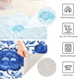 thumbnail image 4 of Rectangle Bath Rugs Plush Bathroom Carpet Mat Non Slip Bathroom Mats Blue Floral Pattern, 4 of 5