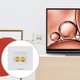 thumbnail image 5 of amagogo Gold Plated Home Theater 2 Binding Post Banana Plug Wall Face Plate 3.35inch, 5 of 9