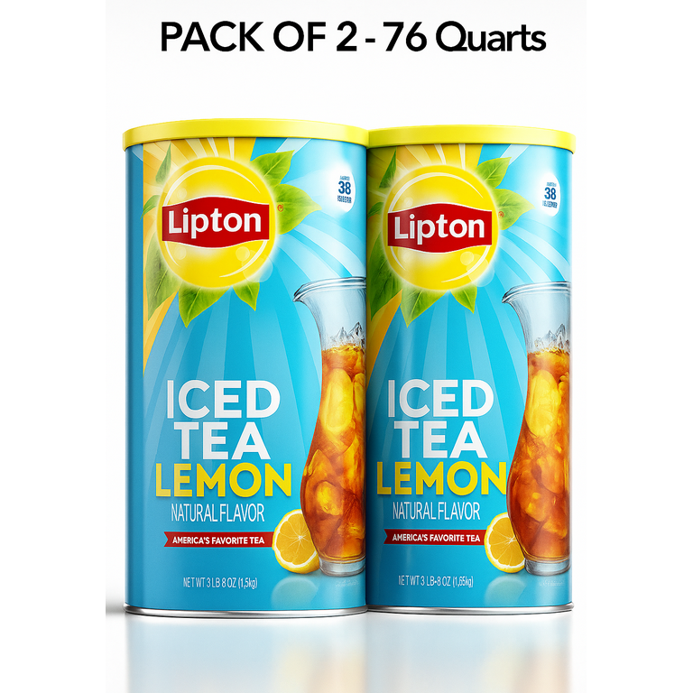 Lipton Instant Sweet Powder Drink, Lemon Iced Tea Mix, 38 qt