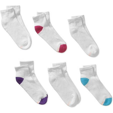 Hanes All Day Dry Women`s Ankle Athletic Socks Extended Sizes, 416/6P, 8-12