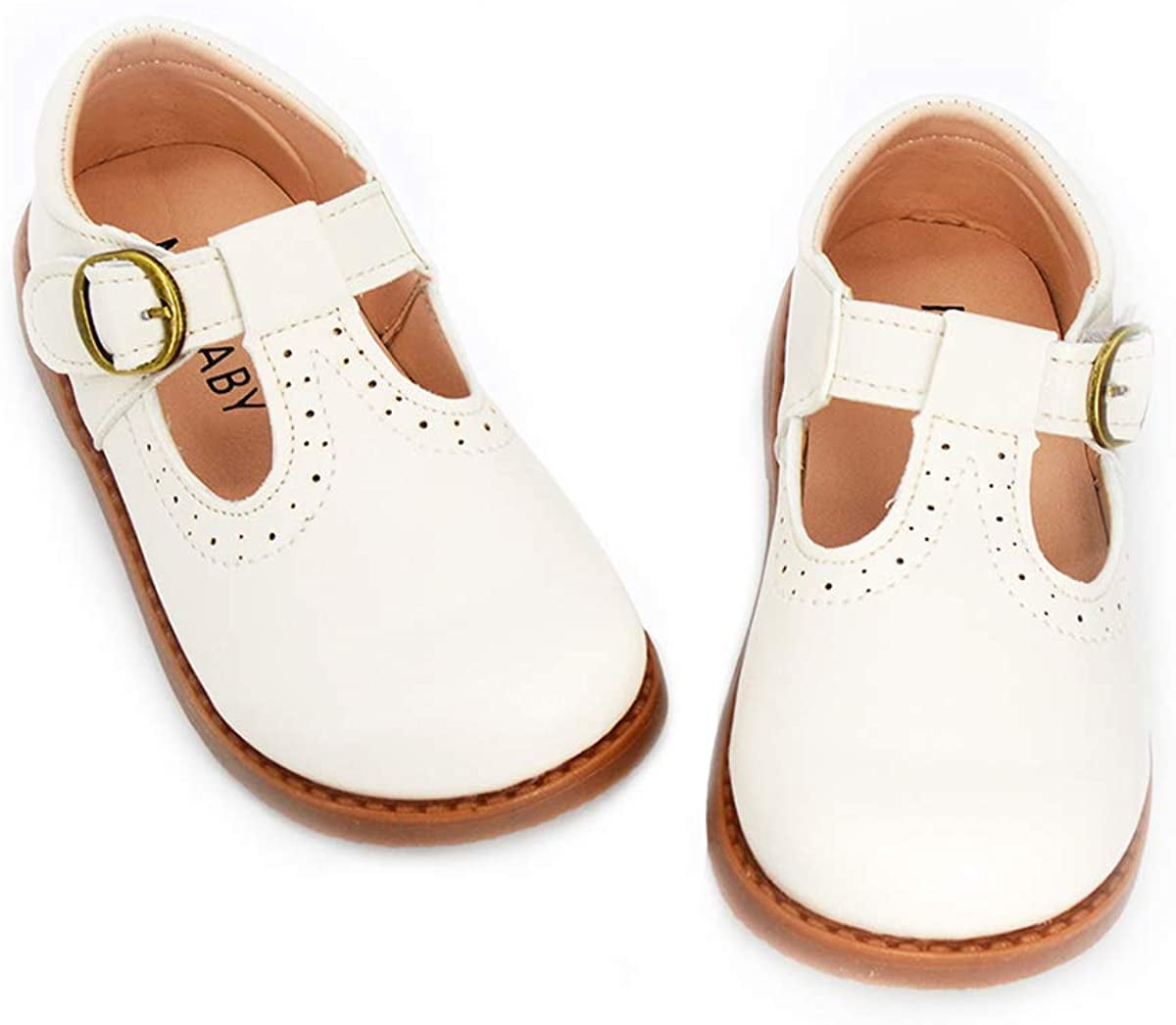 Toddler Boys Girls Dress Shoes PU Leather Lace Up Wedding School Uniform Loafer Flats Boys Dress