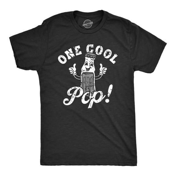 Mens One Cool Pop T Shirt Funny Father's Day Gift Soda Drink Joke Tee for Guys Graphic Tees