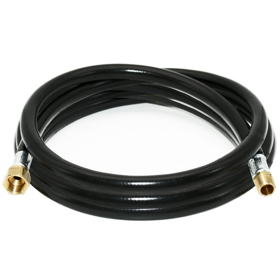 Flame King 120 inch Thermo Plastic Hose Assembly for LP and Natural Gas, 3/8 Inch ID