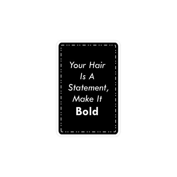 Portrait Round Plus Your Hair Is A Statement, Make It Bold Door or Wall Sign | Hair Stylist Inspirational Positive Decoration - Large