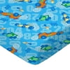 SheetWorld Fitted 100% Cotton Percale Play Yard Sheet Fits BabyBjorn Travel Crib Light 24 x 42, Race Cars Blue