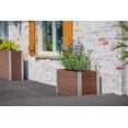thumbnail image 5 of Vita Urbana 39"L x 16"W x 18"H Small Vinyl Parklette Planter, Espresso Brown, VT17512, 5 of 8