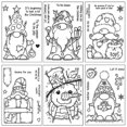 thumbnail image 2 of Sellos transparentes de silicona de muñeco de nieve de gnomo de Navidad para hacer tarjetas de álbum de recortes, manualidades, álbum, decoración de diario, sellos transparentes, 2 of 4
