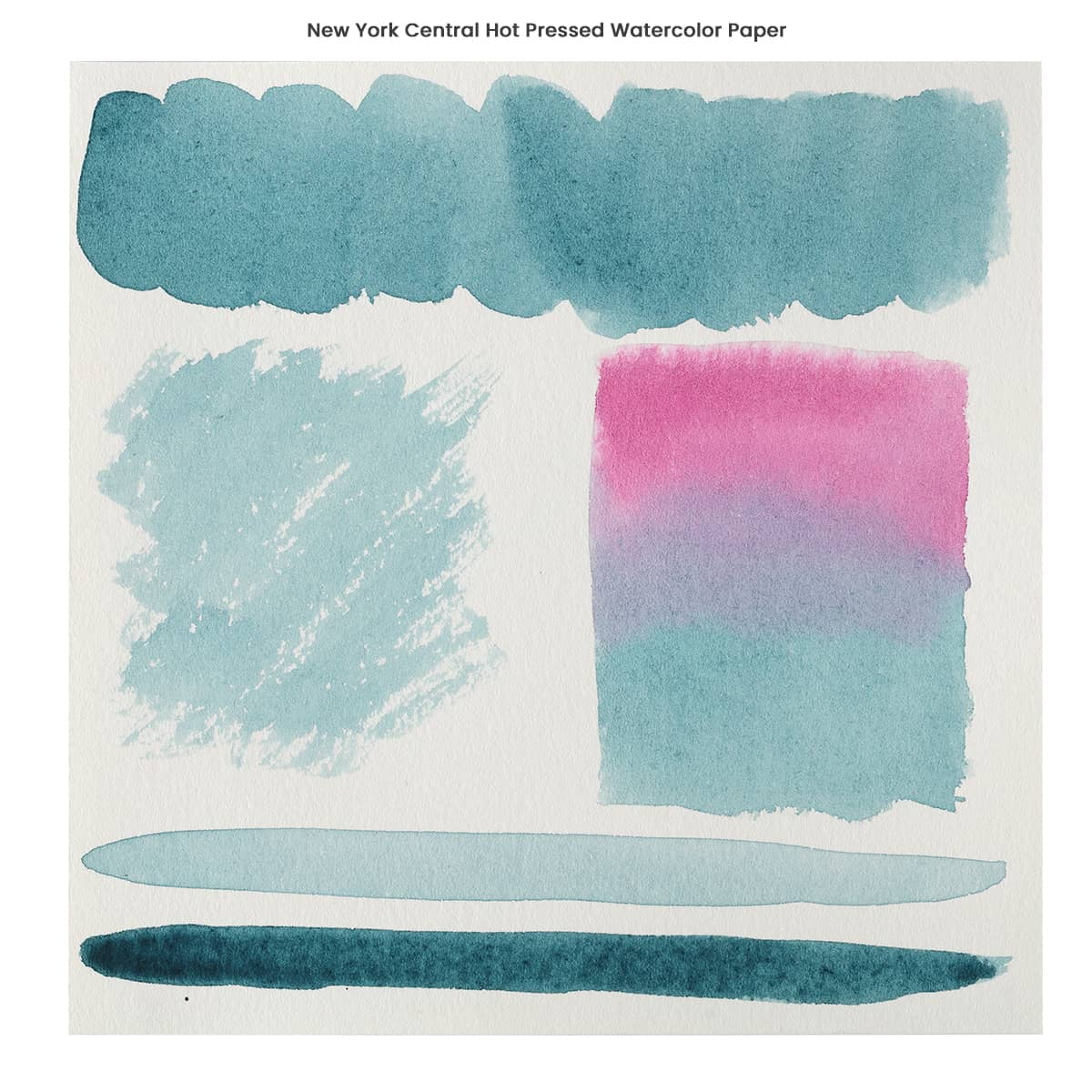 New York Central Watercolor Paper Block - 4x10" - 40 Sheets, 140 lb. Hot Press - 100% Cotton, Acid-Free, Archival Quality, Bright White Watercolor Paper Pad for Wet & Dry Media