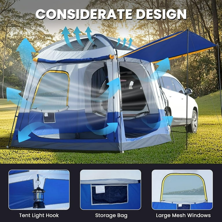 Slsy SUV Tent for Camping, 4-6 People SUV Car Tent for Family