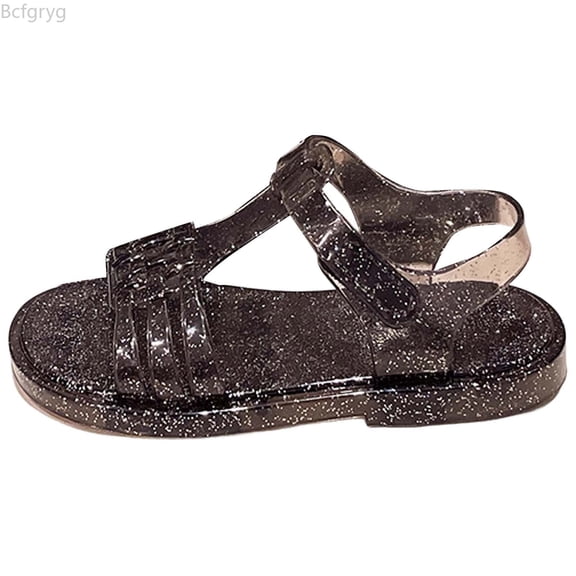 Bcfgryg Girls Fashion Jelly Sandals Breathable Open Toe Beach Shoes Soft Sole Casual Summer Footwear For Toddlers And Kids Girls Flat Sandals Size 9