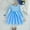 Blue, variant on WOYY Toddler Girl Casual Dress Butterfly Long Sleeves Mesh Dress Children's A-Line Dresses
