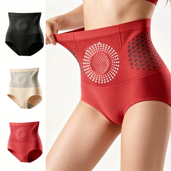 Women's Fat Burning Shorts, High Waist Sauna Waist Trainer Shapewear Sauna Sweat Tummy Control Shorts for Gym, Yoga & Daily Wear(Red,XXXXXL)
