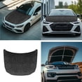 thumbnail image 7 of Yuyamidu Black Leopard Print Car Hood Cover Protector Elastic Vehicle Side View Mirror Wrap 3pcs Car Front Hood Cover Removable Mirror Covers Auto Accessories for Cars Sedans, 7 of 7