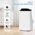 thumbnail image 2 of 14000 BTU Portable Air Conditioners, 3-in-1 Free Standing Cooling AC Unit with Heat & Built-in Dehumidifier Up to 700 Sq ft, Window Heat Pump with Remote Control, Smart/Sleep Mode 24h Timer, 2 of 7
