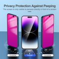 thumbnail image 2 of Heromiracle Compatible Con Iphone 14 Pro Max Protector De Pantalla De Privacidad Efecto Espejo Antiespía Anti Luz Azul Protección Ocular Paquete De 2 Gradiente Colorido Espejo (Rosa 6,7 ​​Pulgadas), 2 of 5