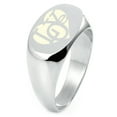 thumbnail image 1 of Sterling Silver Iconic Love Heart Engraved Oval Flat Top Polished Ring, 1 of 1