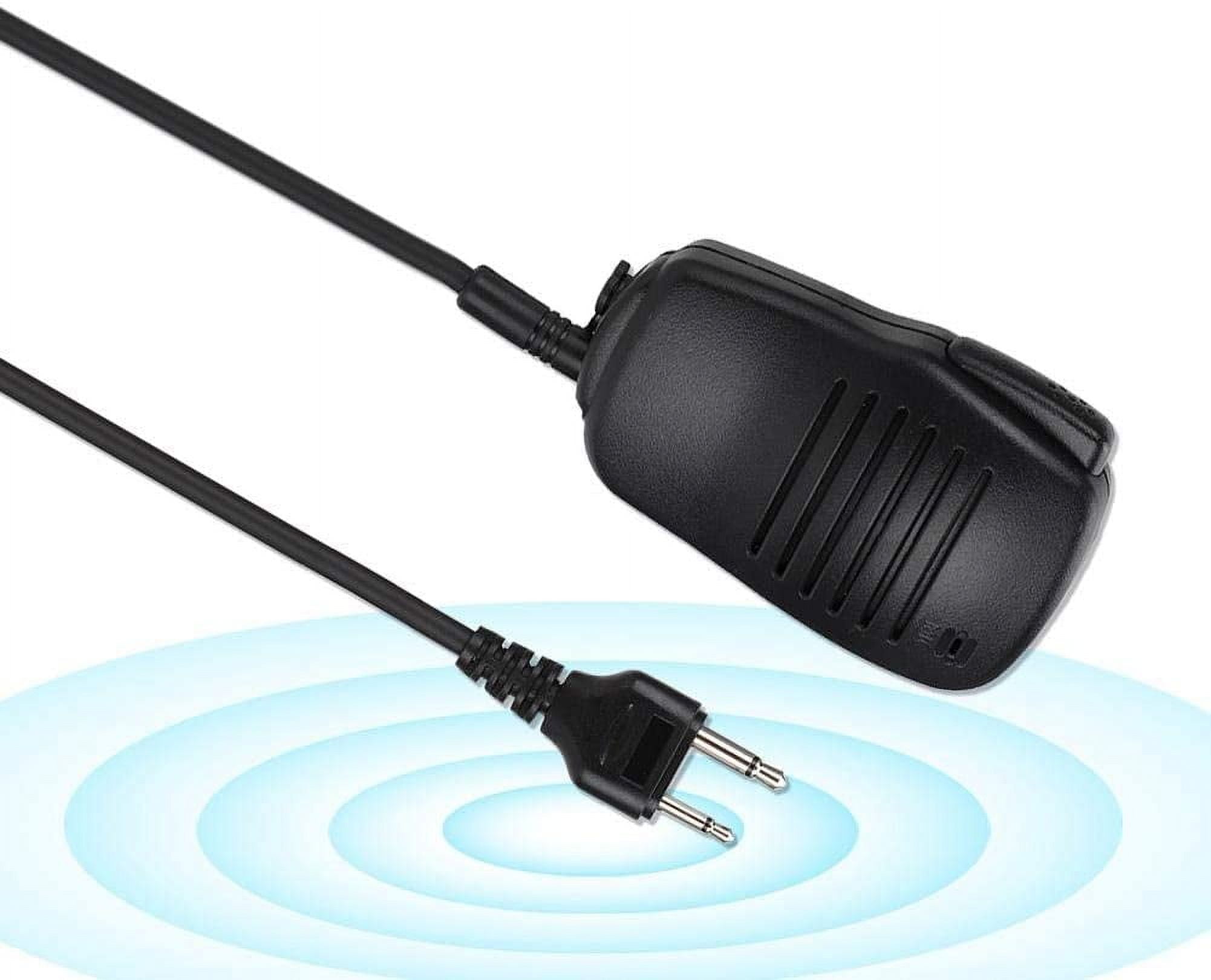 WYJ Speaker Mic Walkie Talkie Handheld Speaker Mic for ICOM for Cobra for Maxon for Midland for Vertex for Uniden etc, Shoulder Microphone with 360 Degree Rotatable Clip & 3.5mm EarpieceJack-0614