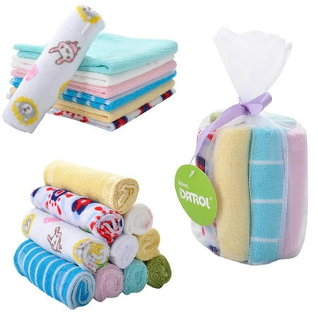 

Actoyo 8PACK 100% Cotton Square Newborn Baby Nursing Saliva Towels Babe Washcloth Handkerchief - Random color