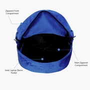 K-Cliffs Unisex Classic Water Resistant School Backpack in Royal Blue, Teen-Adult