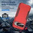 thumbnail image 3 of KOMI for Google Pixel 9 Case, [Shockproof] Military Grade Proof Protection [Fall Prevention] [Anti Fingerprint ] Rugged Protective Phone Case Cover for Google Pixel, Red+Black, 3 of 5