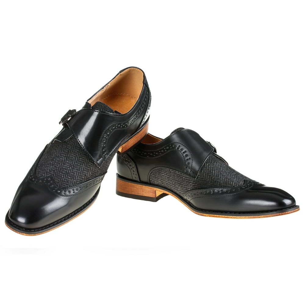 Gino Vitale Gino Vitale Men�s Monk Strap Herringbone