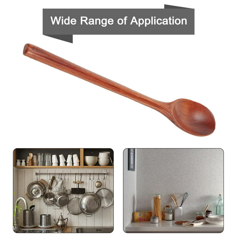  heiyun Korean Style Mixing Natural Wood Wooden Round Tableware  Soup Spoon Cooking Supplies Spoons Kitchen Utensil : Home & Kitchen