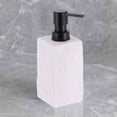 thumbnail image 4 of Bath Square Resin Hand Soap & Lotion Dispenser Stone Effect 9 FL OZ White, 4 of 6
